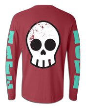 Load image into Gallery viewer, &#39;OBS&#39; LOVE AND HATE CRIMSON LONG SLEEVE
