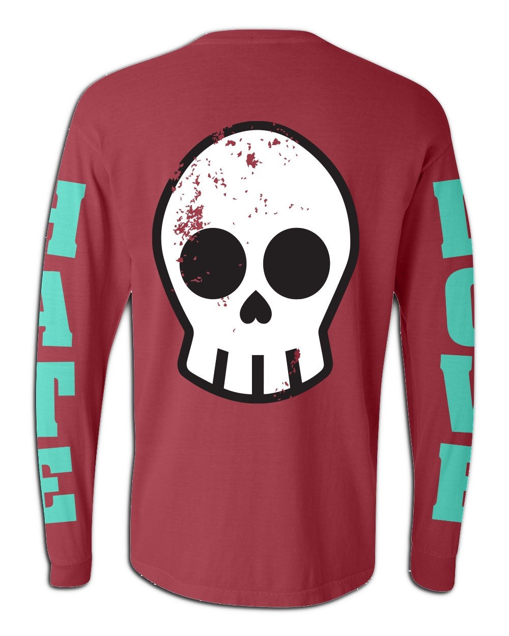 'OBS' LOVE AND HATE CRIMSON LONG SLEEVE